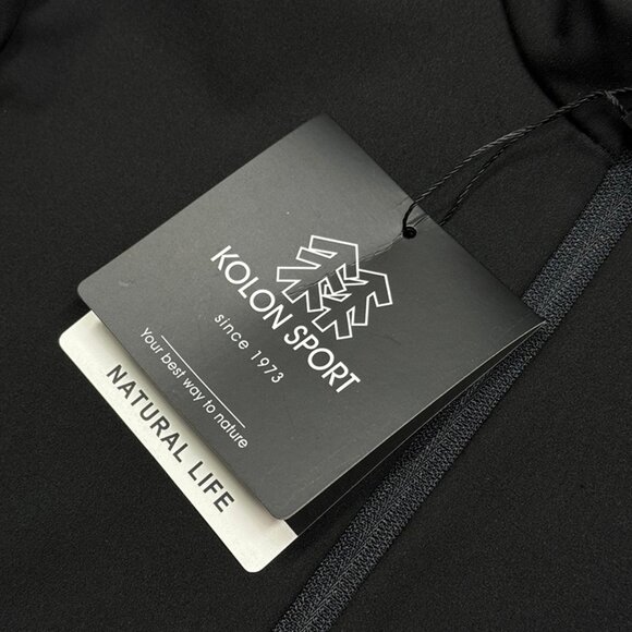 Black Half-Zip Quick-Drying Stand-Up Collar T-Shirt Kolon Sport - Picture 4 of 4